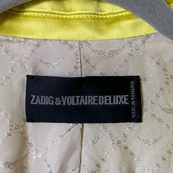 Zadig & Voltair Deluxe Yellow Jacket Blazer Size S - Picture 10 of 11